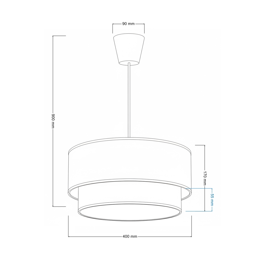 Brilagi - LED kinderhanglamp aan kabel BOBO 1xE27/10W/230V pr. 40 cm wit/beige/met dierenmotief