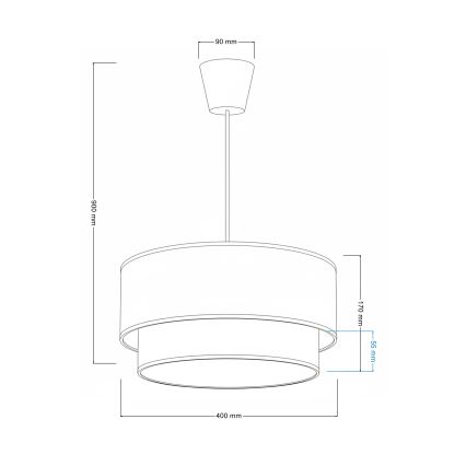 Brilagi - LED Kinderhanglamp met snoer BOBO 1xE27/10W/230V Ø 40 cm wit/groen/dierenmotief
