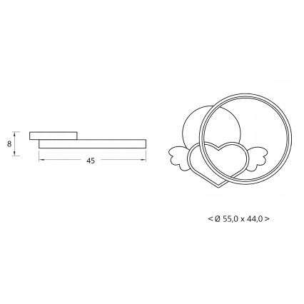 Brilagi - LED kinderplafondlamp LOVE LED/48W/230V 3000/4500/6000K blauw