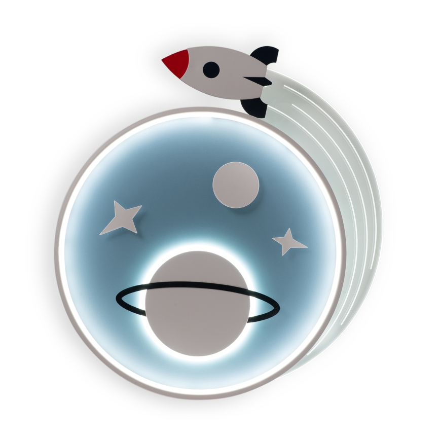 Brilagi - LED kinderplafondlamp STARSHIP LED/64W/230V 3000/4500/6000K blauw