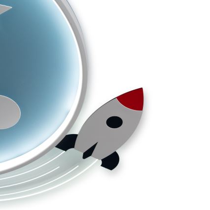 Brilagi - LED kinderplafondlamp STARSHIP LED/64W/230V 3000/4500/6000K blauw