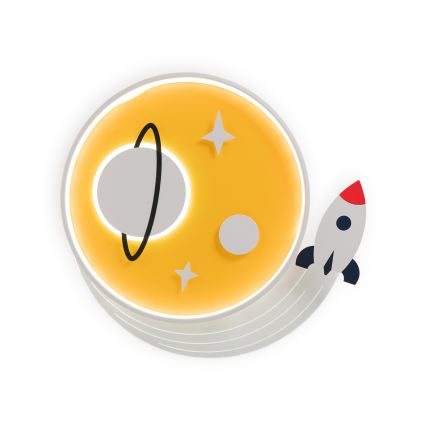 Brilagi - LED kinderplafondlamp STARSHIP LED/64W/230V 3000/4500/6000K geel