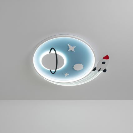 Brilagi -LED kinderplafondlamp STARSHIP LED/64W/230V 3000/4500K blauw