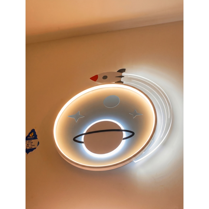 Brilagi -LED kinderplafondlamp STARSHIP LED/64W/230V 3000/4500K blauw