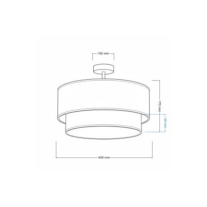 Brilagi-LED kinderplafonnière BOBO 1xE27/60W/230V Ø 40 cm wit/beige/beer