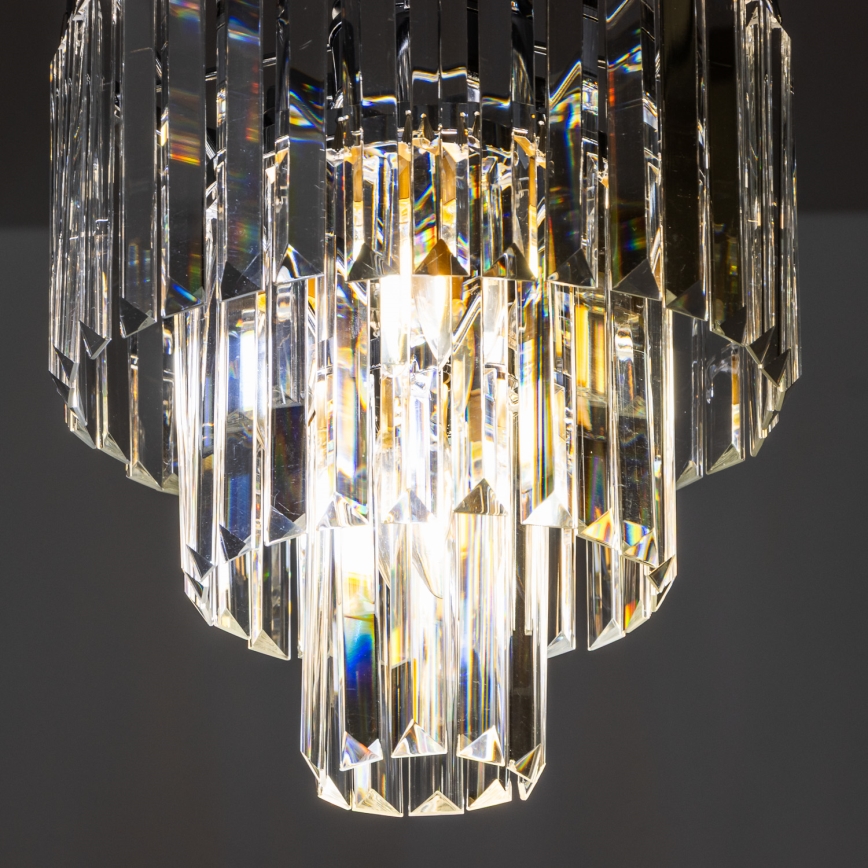 Brilagi - LED Kristallen hanglamp aan een ketting MOZART 4xE14/40W/230V glanzend chroom