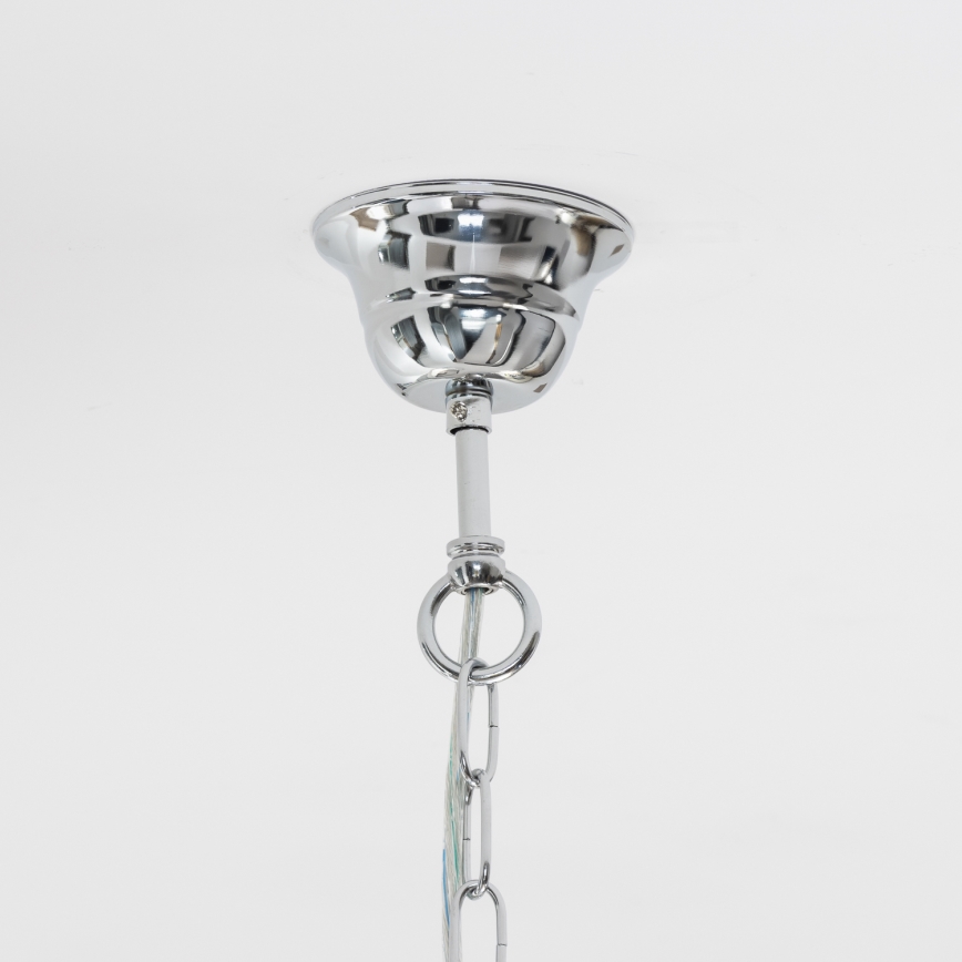 Brilagi - LED Kristallen hanglamp aan een ketting MOZART 4xE14/40W/230V glanzend chroom