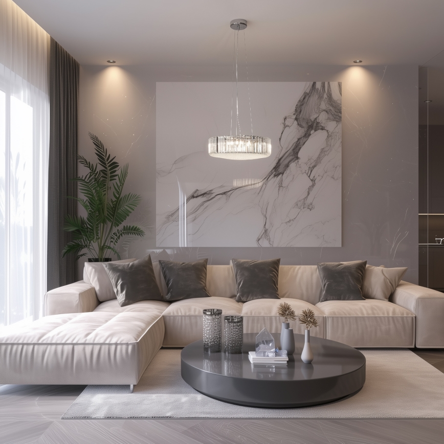 Brilagi - LED Kristallen hanglamp aan een koord GLAMOUR 5xG9/42W/230V