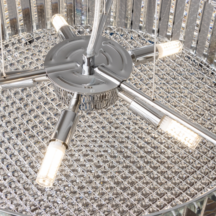 Brilagi - LED Kristallen hanglamp aan een koord GLAMOUR 5xG9/42W/230V
