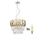 BRILAGI - LED Kristallen hanglamp aan een koord MIRAGE 5xE14/40W/230V