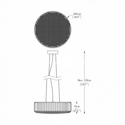Brilagi - LED kristallen kabelhanglamp GLAMOUR 5xG9/42W/230V