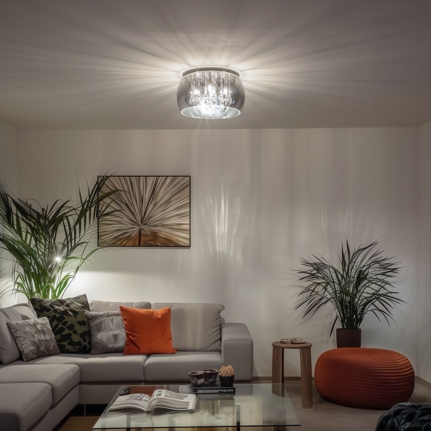 Brilagi - LED-kristallen plafondlamp JEWEL 5xG9/40W/230V Ø 40 cm