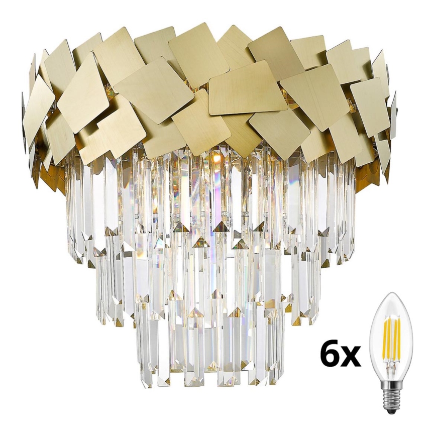 Brilagi - LED kristallen plafondlamp MIRAGE 6xE14/40W/230V Ø 48 cm