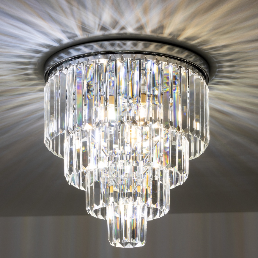 Brilagi - LED Kristallen plafondlamp MOZART 5xE14/40W/230V glanzend chroom