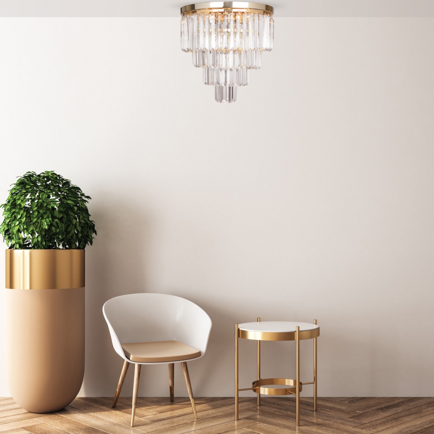 Brilagi - LED Kristallen plafondlamp MOZART 5xE14/40W/230V goud