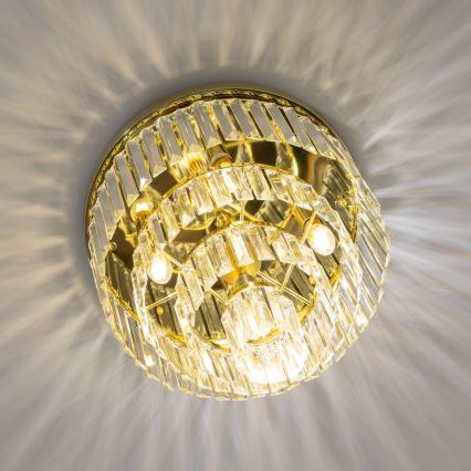 Brilagi - LED-kristallen plafondlamp MOZART 5xE14/40W/230V Ø 40 cm goudkleurig