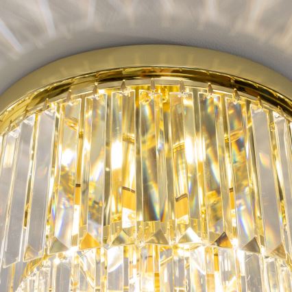 Brilagi - LED-kristallen plafondlamp MOZART 5xE14/40W/230V Ø 40 cm goudkleurig