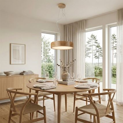 Brilagi - LED-kroonluchter aan kabel CARVALHO MODERN 2xE27/60W/230V eiken Ø 37,5 cm