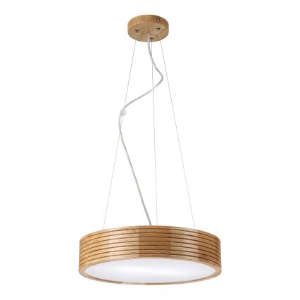 Brilagi - LED-kroonluchter aan kabel CARVALHO MODERN 2xE27/60W/230V eiken Ø 37,5 cm