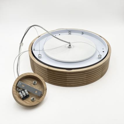 Brilagi - LED-kroonluchter aan kabel CARVALHO MODERN 2xE27/60W/230V eiken Ø 37,5 cm