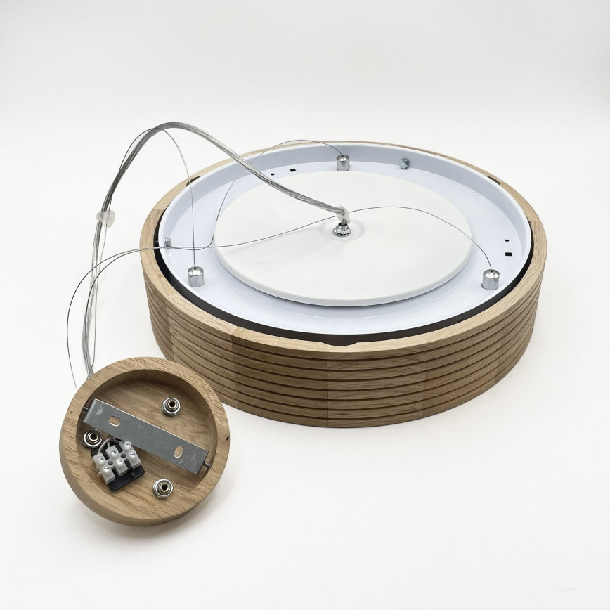 Brilagi - LED-kroonluchter aan kabel CARVALHO MODERN 2xE27/60W/230V eiken Ø 37,5 cm