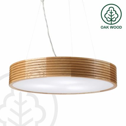 Brilagi - LED-kroonluchter aan kabel CARVALHO MODERN 3xE27/60W/230V eiken Ø 47,5 cm