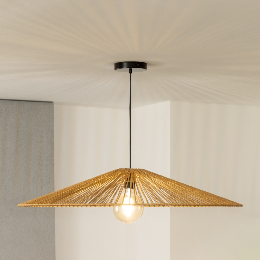 Brilagi - LED-kroonluchter aan kabel CERIA BOHO 1xE27/40W/230V Ø 90 cm bruin