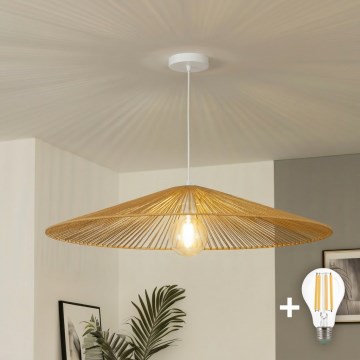 Brilagi - LED-kroonluchter aan kabel CERIA BOHO 1xE27/40W/230V Ø 90 cm bruin