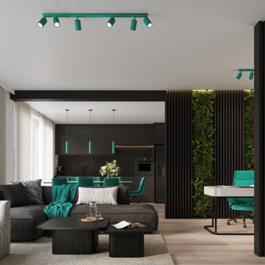 Brilagi - LED-kroonluchter aan kabel CRESTO 1xGU10/10W/230V turkoois