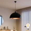 Brilagi - LED-kroonluchter aan kabel METALO 1xE27/40W/230V Ø 60 cm zwart/koper
