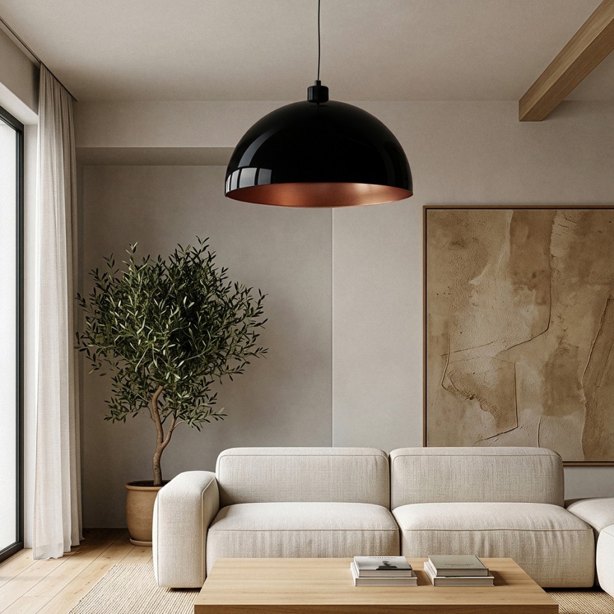 Brilagi - LED-kroonluchter aan kabel METALO 1xE27/40W/230V Ø 60 cm zwart/koper