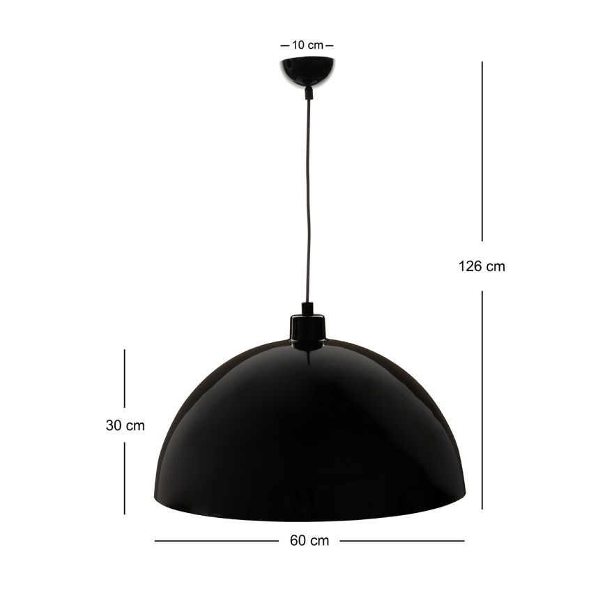 Brilagi - LED-kroonluchter aan kabel METALO 1xE27/40W/230V Ø 60 cm zwart/koper