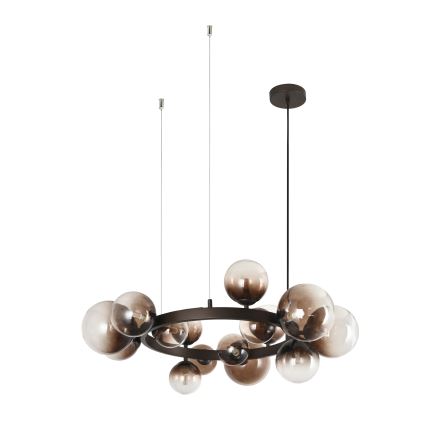 Brilagi - LED-kroonluchter aan kabel MILLA 15xG9/3W/230V bruin/rookbruin