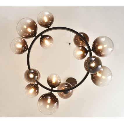 Brilagi - LED-kroonluchter aan kabel MILLA 15xG9/3W/230V bruin/rookbruin