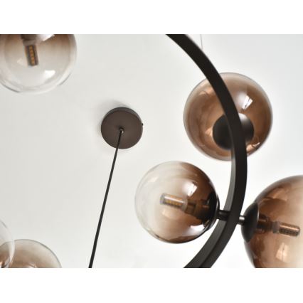 Brilagi - LED-kroonluchter aan kabel MILLA 15xG9/3W/230V bruin/rookbruin