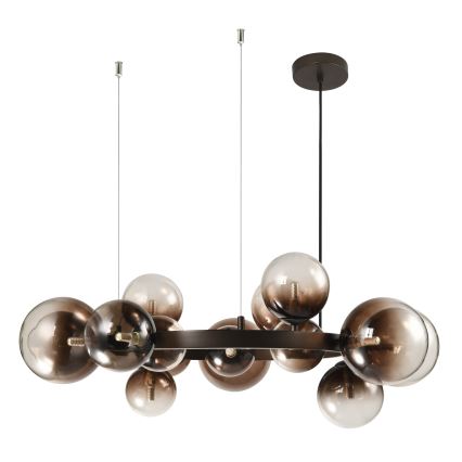 Brilagi - LED-kroonluchter aan kabel MILLA 15xG9/3W/230V bruin/rookbruin