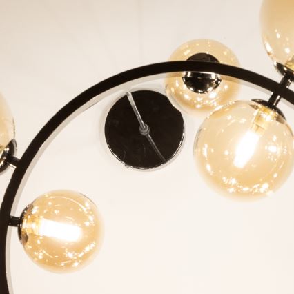 Brilagi - LED-kroonluchter aan kabel MILLA 15xG9/3W/230V zwart chroom/goud