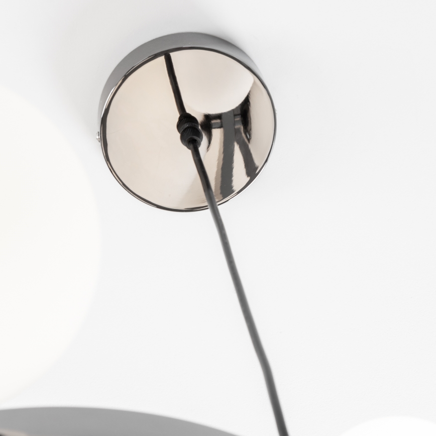 Brilagi - LED-kroonluchter aan kabel MILLA 15xG9/3W/230V zwart-chroom/wit