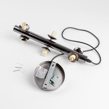 Brilagi - LED-kroonluchter aan kabel MILLA 6xG9/3W/230V zwart-chroom/goud