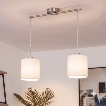 Brilagi - LED-kroonluchter aan kabel NUBILA 2xE27/60W/230V wit