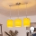 Brilagi - LED-kroonluchter aan kabel NUBILA 3xE27/60W/230V geel