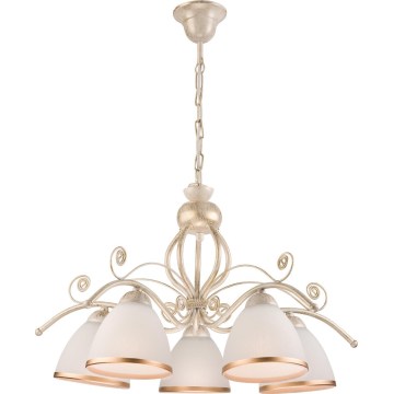 Brilagi - LED-kroonluchter aan ketting ANTICO 5xE27/60W/230V 3000K witte patina