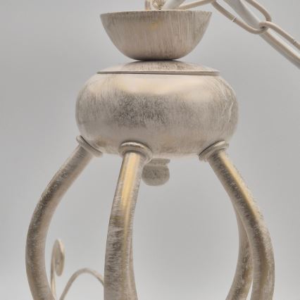 Brilagi - LED-kroonluchter aan ketting ANTICO 5xE27/60W/230V 3000K witte patina