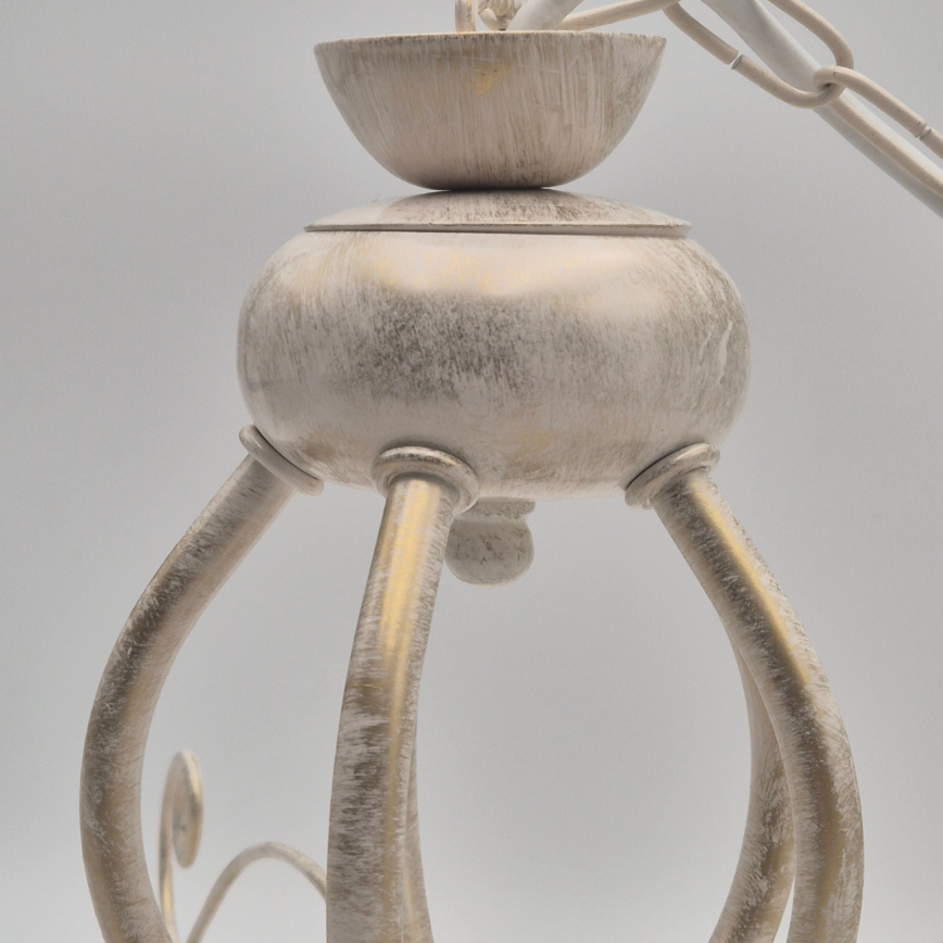 Brilagi - LED-kroonluchter aan ketting ANTICO 5xE27/60W/230V 3000K witte patina