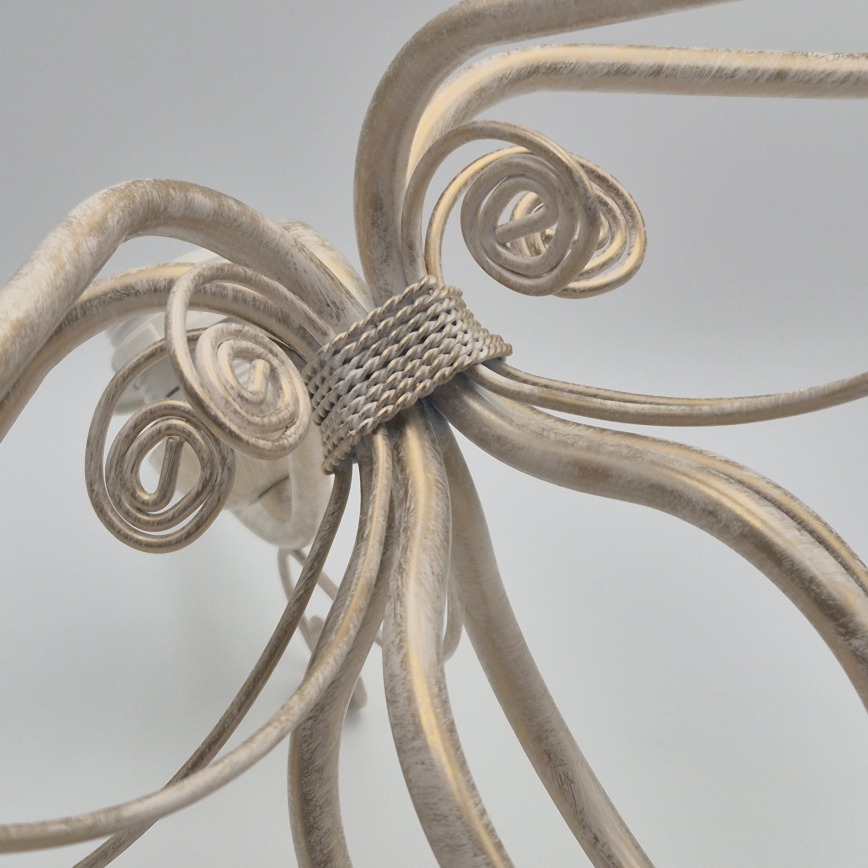 Brilagi - LED-kroonluchter aan ketting ANTICO 5xE27/60W/230V 3000K witte patina