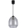 Brilagi - LED-kroonluchter aan snoer RETRO GLASS 1xE27/60W/230V Ø 26 cm zwart/rookgrijs