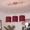Brilagi - LED-kroonluchter aan staalkabel NUBILA 3xE27/60W/230V pompeïsch rood