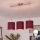 Brilagi - LED-kroonluchter aan staalkabel NUBILA 3xE27/60W/230V pompeïsch rood