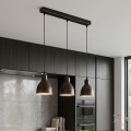Brilagi - LED-kroonluchter aan staalkabel RIDDY 3xE27/60W/230V koper/patina