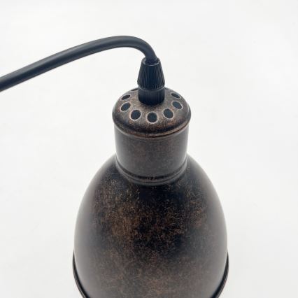 Brilagi - LED-kroonluchter aan staalkabel RIDDY 3xE27/60W/230V koper/patina